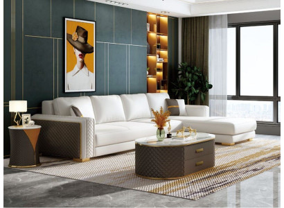 Eckcouch Polsterset Wunnlandschaft L-Form Dekor Designer Sofa Canapé
