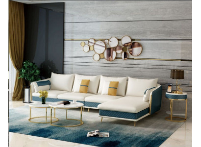Wunnlandschaft L-Form Ecksofag Couch Design Polstergarnitur Canapé Ecke Neit