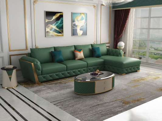 Ecksofa L-Form Garnitur Design Modern Sofas Couch Wunnlandschaft Ledersofa Sofa