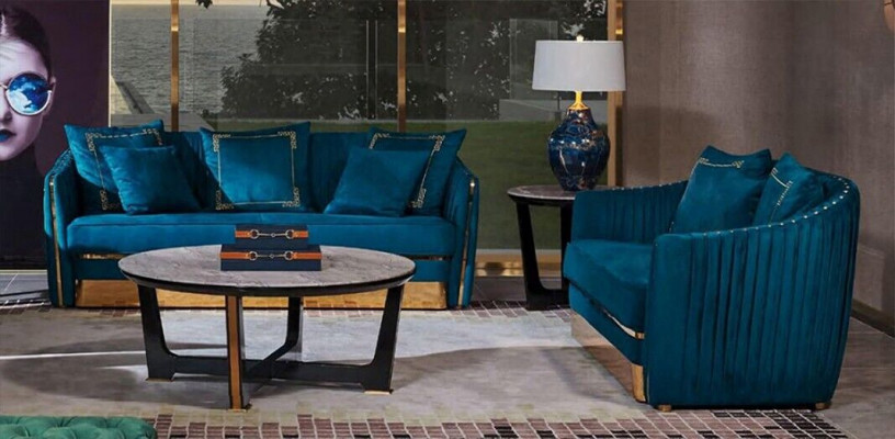 Luxus Couchtisch Kaffisdësch Säitentësch Design Dësch Wunnzëmmertësch