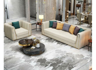 Edelstol Exklusiv Design Miwwelen 31 Sëtz Hocker Couche Polster Garnitur