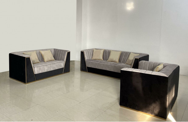 Design Sofas Polstermöbel Sofas Modern Luxus elegant Sëtzgrupp 3+2+1 Sëtzer