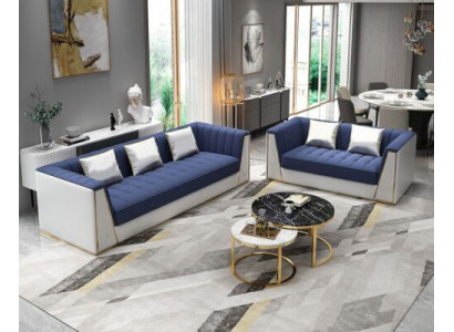 Designer Sofa Garnitur Luxus Sofa Canapé Këssen Set Garnitur 3 2 Sëtzer 2 teileg Set