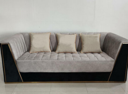 Canapé 3 Sëtz Sofas Luxus Textilstoff Couchen grouss Këssen Designer Miwwelen Dräi-Sëtzer