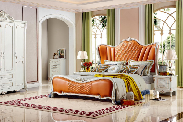Klassescht Schlofzëmmer Set Couch Bett Elegante Miwwelen 3-deeleche Set Better