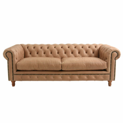 Design Lieder Sofa Couch - Chesterfield Polster Dräisëtzer 220cm
