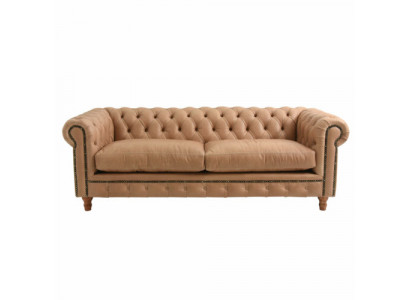 Design Lieder Sofa Couch - Chesterfield Polster Dräisëtzer 220cm