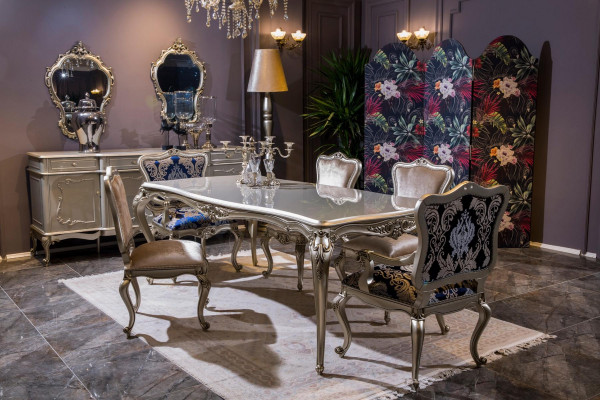 Dësch Luxus Iesszëmmerdësch Iesszëmmer Holz Dësch Dëscher Art déco Miwwelen