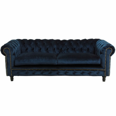 Design Lieder Sofa Couch - Chesterfield Polster Dräisëtzer 220cm
