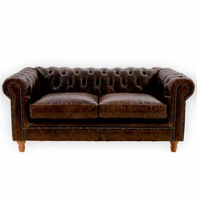 Design Lieder Sofa Couch - Chesterfield Polster Dräisëtzer 220cm