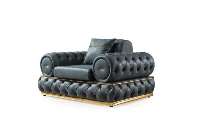 Fauteuil Chesterfield Sëtz Barock Rokoko Klassesch Miwwelen Wunnzëmmer Polster Nei