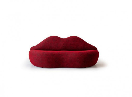 Lippen 3 Sëtzer Designer Sofa Couch Polster Sofas Couchen Textil Rout