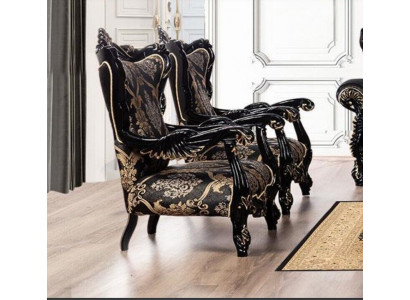 Fautteuil Ouerfautteuil Luxus Stoff Sëtz Sëtzer Design Polster Barock Textil Miwwelen