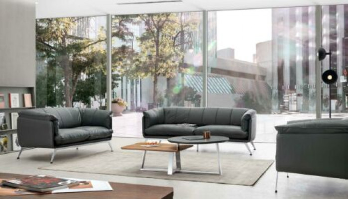 Wunnzëmmer Set Sofagarnitur Couch Garnitur 3+2+1 Designersofa Dësch.