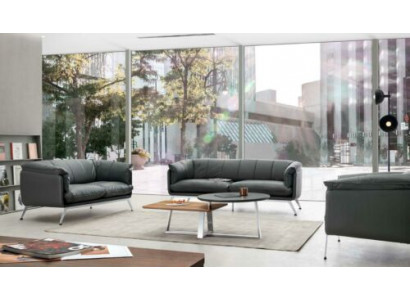 Wunnzëmmer Set Sofagarnitur Couch Garnitur 3+2+1 Designersofa Dësch.
