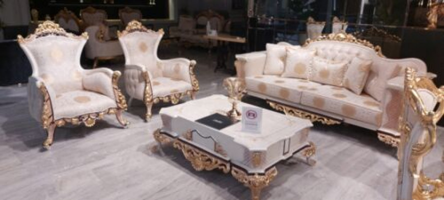 Luxus Chesterfield Set 3+3+1 Couchtisch Barock Rokoko Sëtzpolster Garnituren