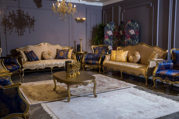 Sofagarnitur 3+3+1 Sëtzer Dësch Garnitur Sofa Sessel Set 4tlg