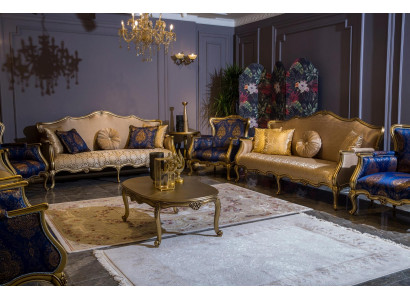 Sofagarnitur 3+3+1 Sëtzer Dësch Garnitur Sofa Sessel Set 4tlg
