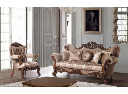 Sofa Garnitur 3+1 Sëtz Sessel Sitzung Dësch Sofa Nei Sofa Set Stil Art déco