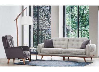 Sofa Couch 3+1 Sëtz Sofagarnitur Couches Poliester Miwwelen Sofas Set Grupp
