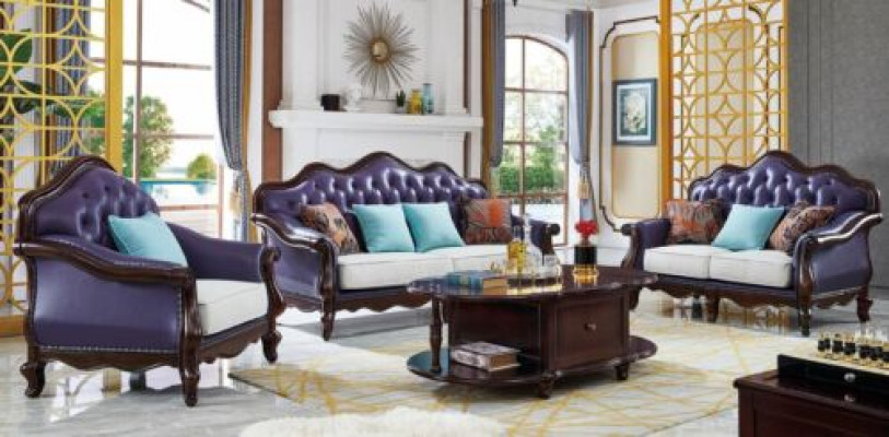 Luxus Sofa-Set 3+2+1 Sëtzer Klassesch Wohnzimmer Sofen Couchen