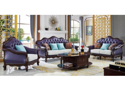 Luxus Sofa-Set 3+2+1 Sëtzer Klassesch Wohnzimmer Sofen Couchen