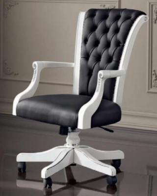 Bürosstull Holz Chefsessel Chesterfield italienesch Miwwelen Dreechstull Fotel Still