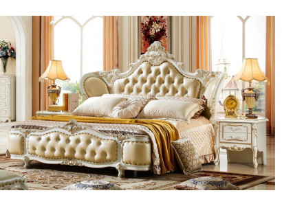 Chesterfield Better Beige 180x200cm Schlofzëmmer Bett Lieder Nei