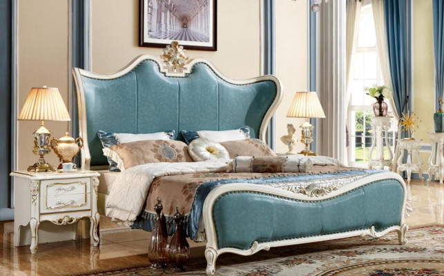 Exklusiv Schlofkummer Better Miwwelen Tyrkisblo Barock Rokoko Holz Bett Nei