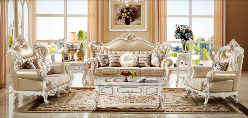 Klassesch Chesterfield Sofa-Set Couch Set Miwwel fir de Wunnzëmmer