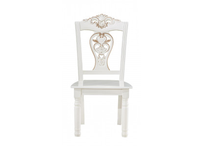 Fauteuil Wäiss Luxus Iesszëmmer Miwwelen Elegant Still Klassesch Holz