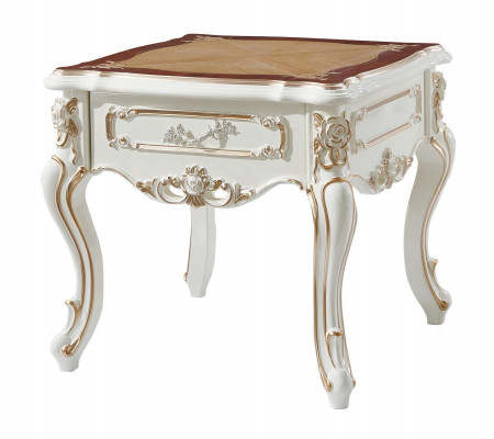 Niewentafel Wäiss Luxus Design Elegante Wunnzëmmer Klassesch
