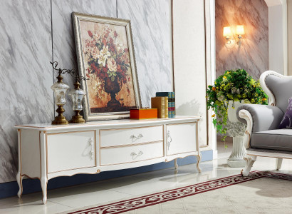 Sideboard Wäiss Luxus Elegant Schaf Kommode Schief Lowboard Hotel Miwwelen