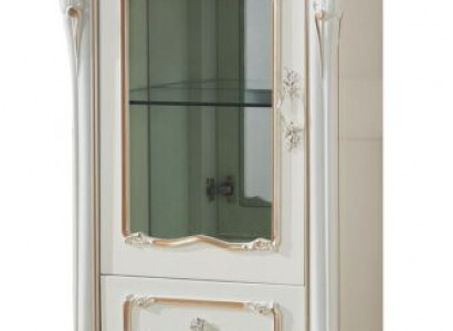 Vitrine Wäiss Luxus Wunnzëmmer Miwwelen Holz Glas Design Schaf Klassesch