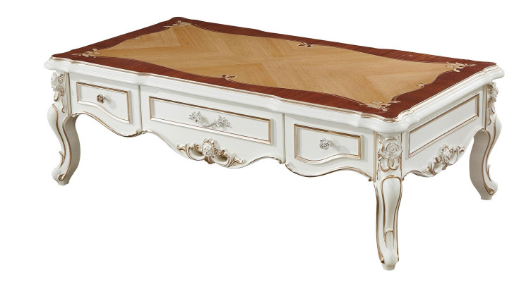 Couchtisch Wäiss Luxus Eleganten Wunnzëmmer Design Dëscher Klassesch Miwwelen