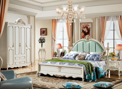 Bett Blo Schéin Eleganten Design Schlofzëmmer Polster Lieder Better
