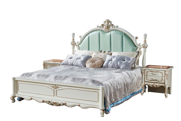 Bett Blo Schéin Eleganten Design Schlofzëmmer Polster Lieder Better