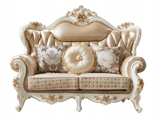 Sofa 2 Plazen Beige Luxus Lieder Living Zëmmer Klassesch Design Sofa Elegant
