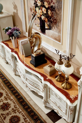 Barock Sideboard Schaf Regal Schief Möbel Fernsehsockel Kommode