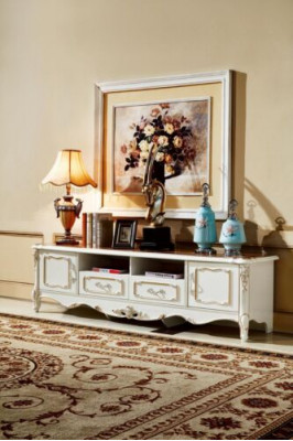 Sideboard Wäiss Luxus Elegante Wunnzëmmer Kommode Schief Lowboard Miwwelen Nei