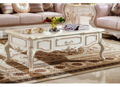 Kinnégleche Buedzëmmerdësch 130x73 Dësch Canapé Niewendësch Dëscher Wäiss Holz