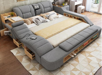 Design Liederbetter Hotel Duebel Nei Multifunktiouns Bett Bluetooth Boîte.