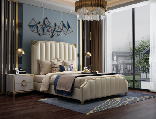 Design Bett Betten 180x200cm Dubai Duebel Hotel Holz Schlofzëmmer Luxus