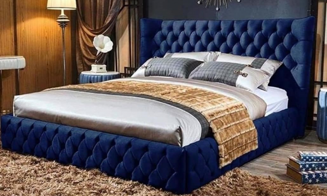 Betten Chesterfield Desi180x200gn Duebelbett Miwwelen Gepolstert Textil Blo Bett Nei
