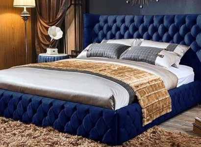 Betten Chesterfield Desi180x200gn Duebelbett Miwwelen Gepolstert Textil Blo Bett Nei