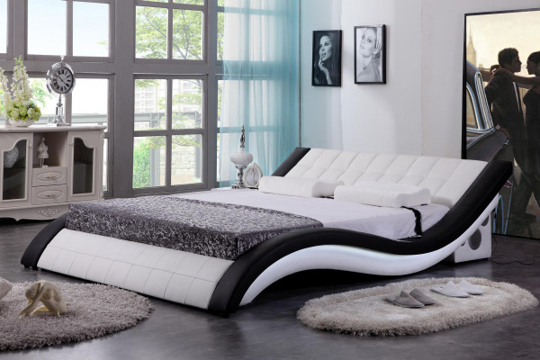 Bett Design Digital USB Better Luxus Schlofzëmmer Miwwele Lieder Duebel