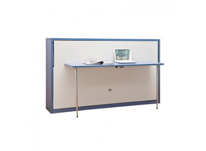 Büro Bett Gäscht Better Schaf mat Dësch Mauerbett Schafbetter Schaf Holz Neien