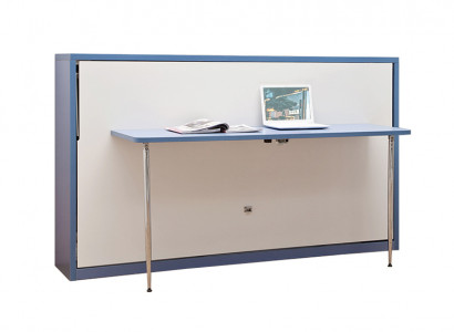 Büro Bett Gäscht Better Schaf mat Dësch Mauerbett Schafbetter Schaf Holz Neien