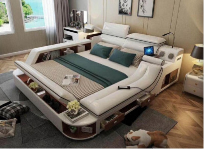 Better Hotel 180x200cm Multifunktion Regal USB Design Bett xxl Grouss Lieder