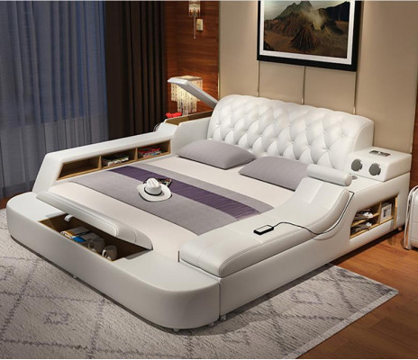 Design Bett XXL Grouss Better Lieder Hotel Polster 180x200 Multifunktion Regal
